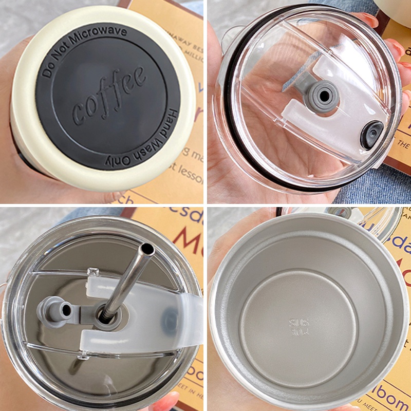 Bình Nước Giữ Nhiệt Bằng Thép Không Gỉ Phong Cách Bắc Âu