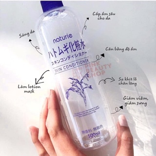 Toner Naturie Hatomugi nước hoa hồng ý dĩ nước cân bằng da dưỡng ẩm nhật bản 500ml