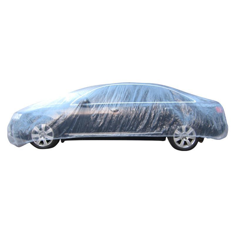 Bạt phủ xe dùng một lần, chống nắng, thấm và mưa, bằng nhựa trong suốt, che bụi ô tô, phun sơn bảo vệ đơn giản phổ th
