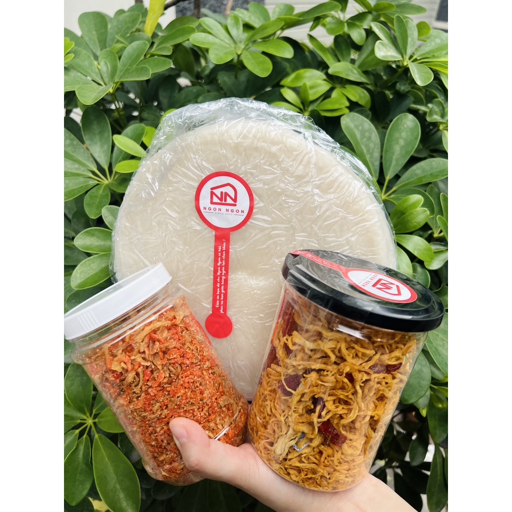 Combo Bánh trang Phơi Sương Tặng Bơ - Khô Gà 200gram