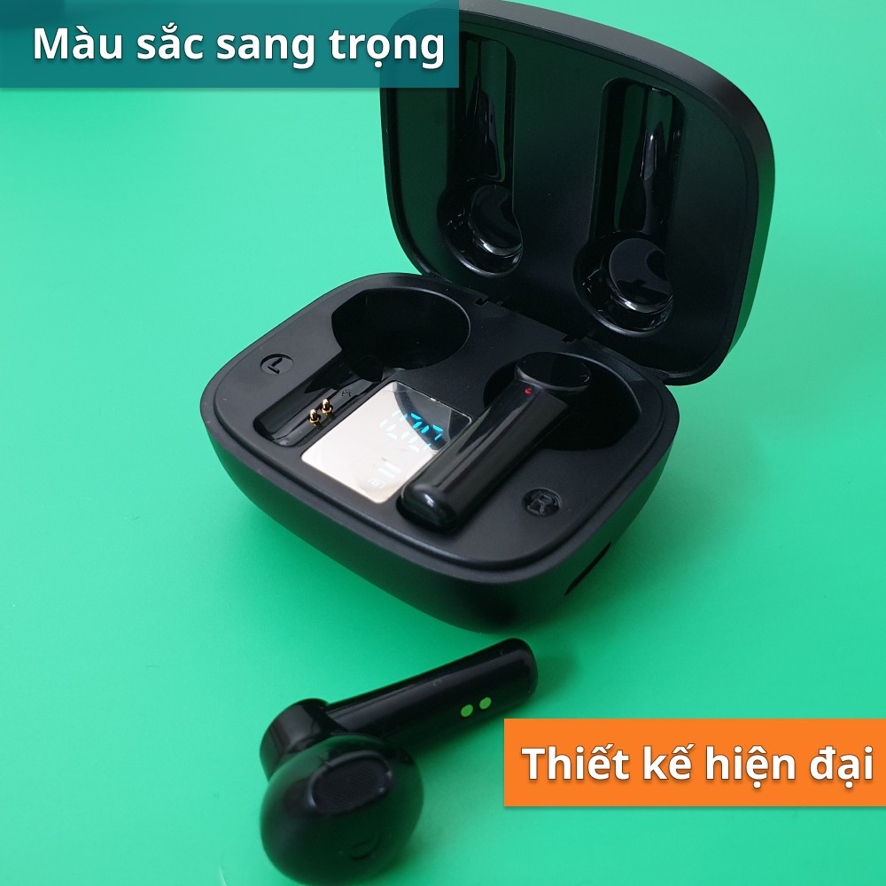 Tai nghe Bluetooth - tai nghe không dây LB8 | Cảm ứng,chống nước- chống ồn chủ động - 4 tiếng nghe gọi