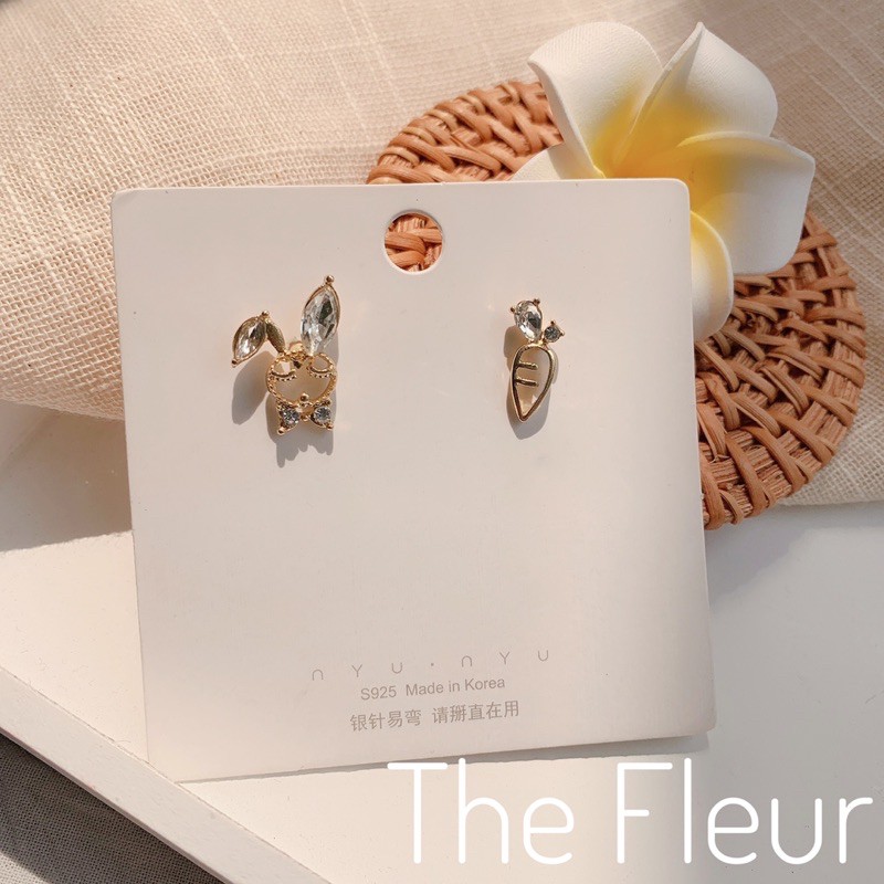 Cặp khuyên thỏ cà rốt cute