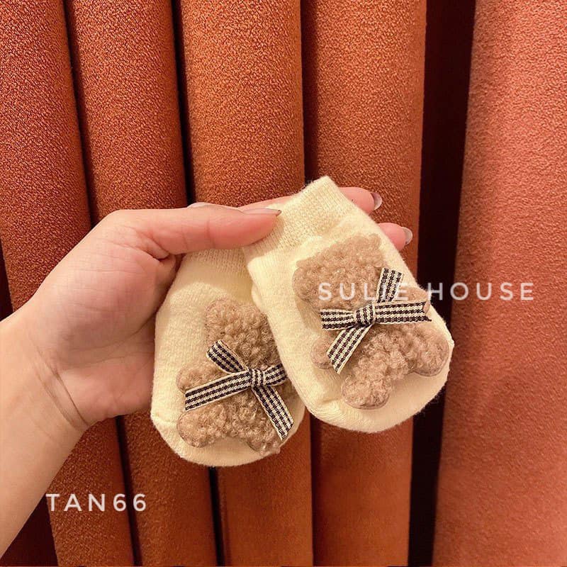 Tất cổ ngắn chống trượt gấu 3D - TAN66