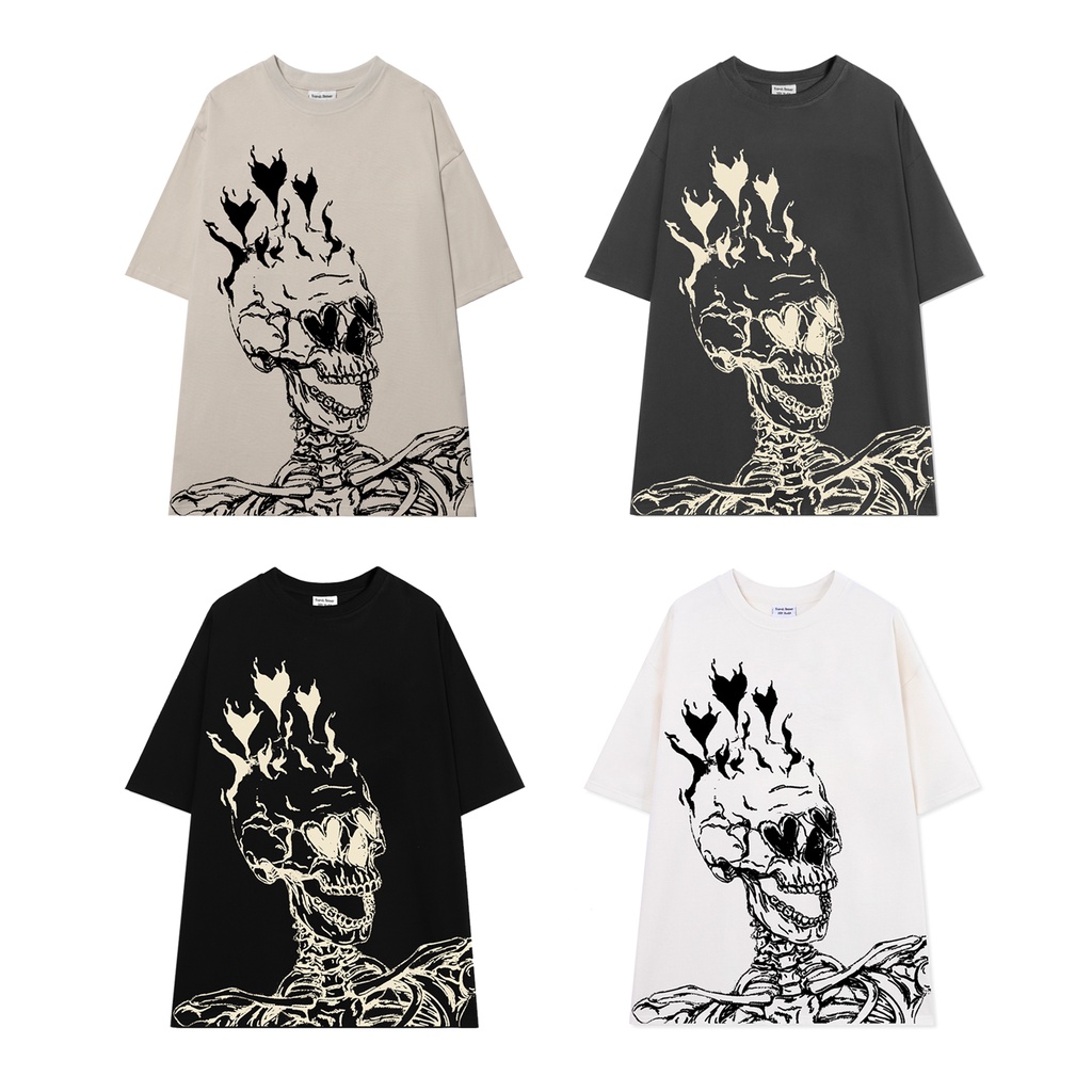 ÁO THUN FF FORM RỘNG FRIENDS FOREVER LOVE BONE TEE, VẢI THUN 2 CHIỀU COTTON 25GSM