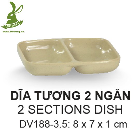 Chén Chấm Màu Nâu Nhựa Melamine Srithai Superware Thái Lan Cao Cấp