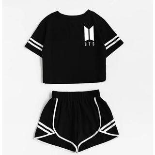 Set đồ in logo BTS thời trang cho nữ