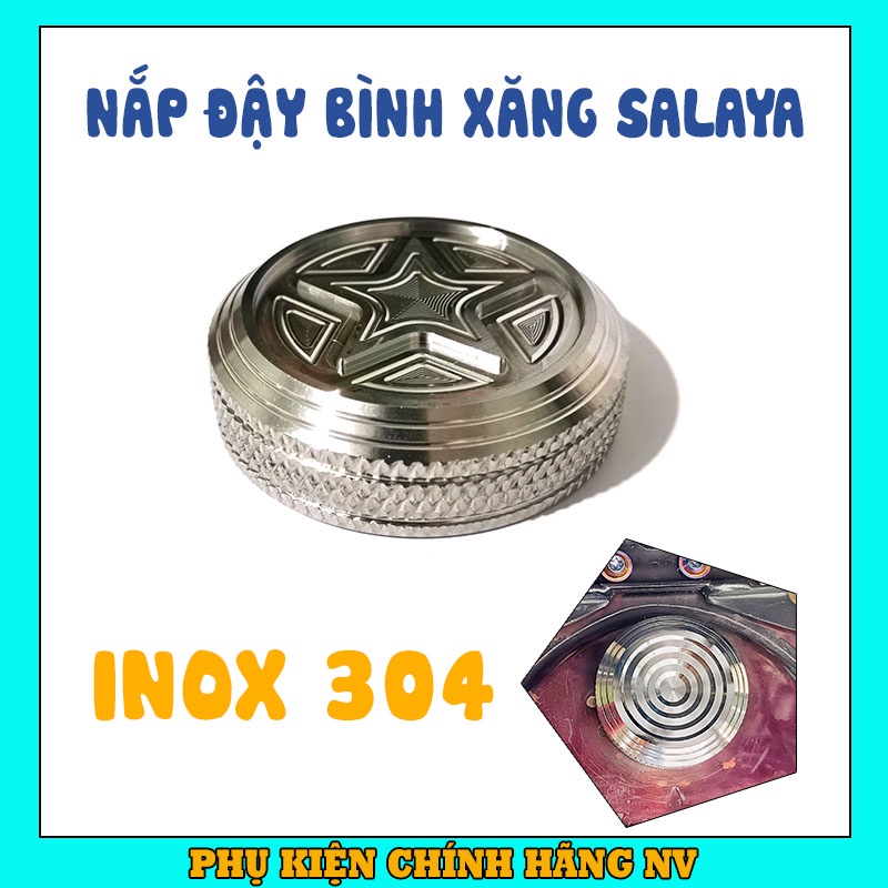 Nắp bình xăng CNC Salaya cho Wave, Sirius, Airblade, Dream, Exciter 150 và nhiều xe khác inox 304 nguyên khối