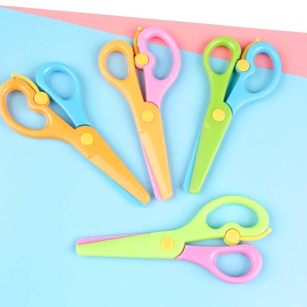 Kéo Cắt Giấy Kim Loại Đầu Tròn An Toàn Cho Bé