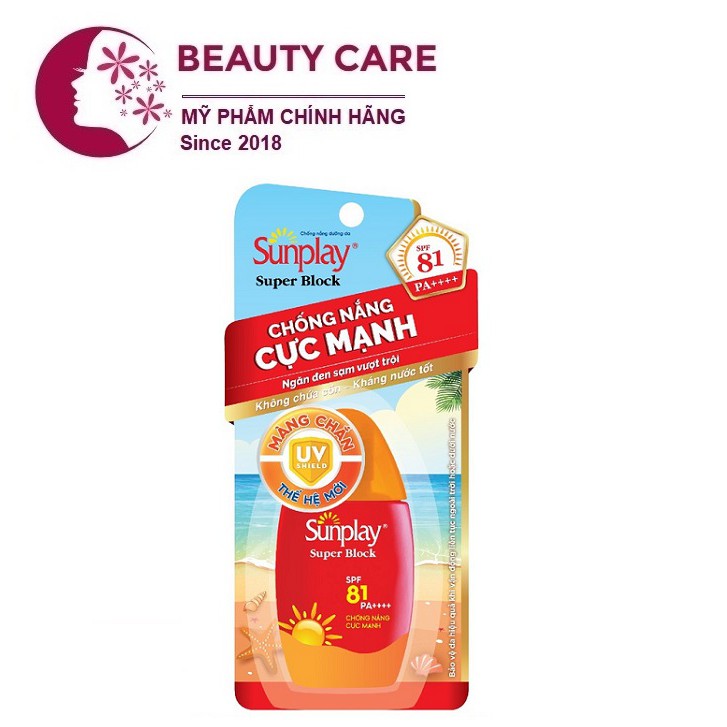 Sữa chống nắng cực mạnh Sunplay Super Block kháng nước tốt SPF 81/PA++++ 30g