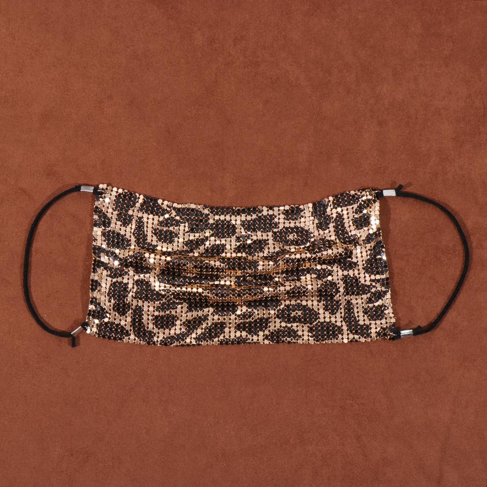 Trang Phục Đính Kim Sa Lấp Lánh Họa Tiết Da Báo Cho Nữ