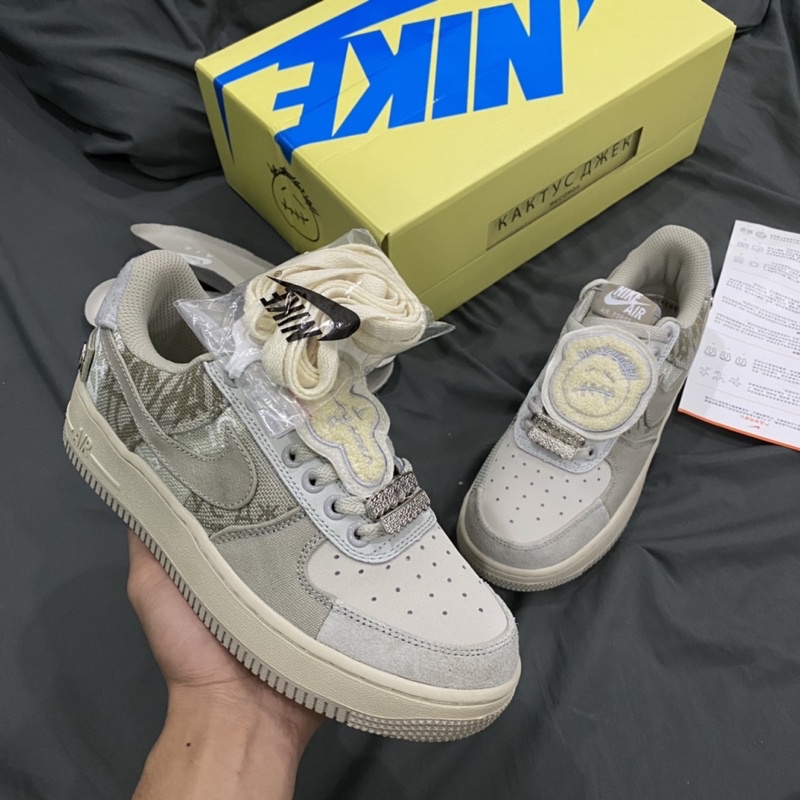GIÀY AIR AF1 TRAVIS SCOT GREY LAI AU