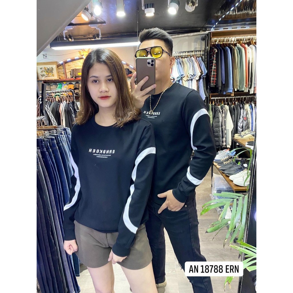 Áo Thun Nam NữTay Dài Cặp Đôi Cổ Tròn Unisex. Áo Sweater Hàng Loại 1 Nam Nữ Cổ Tròn Basic Chất Liệu Cotton Nỉ giữ nhi