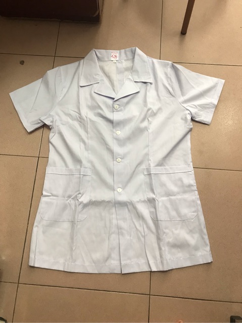 Áo blouse trắng nam, nữ (dáng ngang mông)