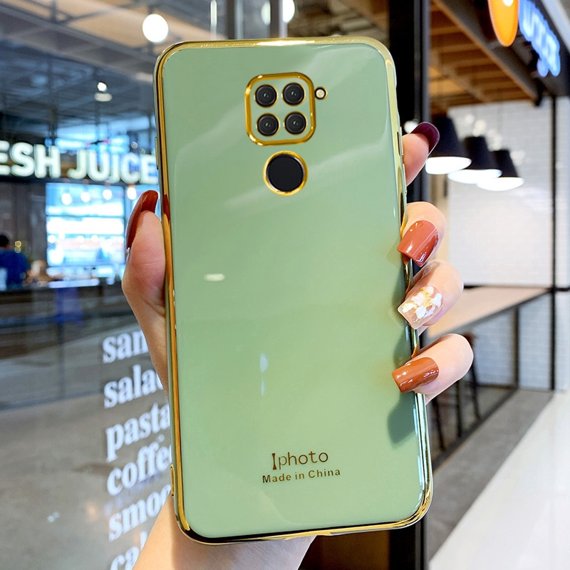 Ốp điện thoại màu trơn viền mạ vàng sang trọng cho XIAOMI MI 10 NOTE 10 LITE REDMI 10X PRO REDMI NOTE 9 PRO MAX NOTE 9S