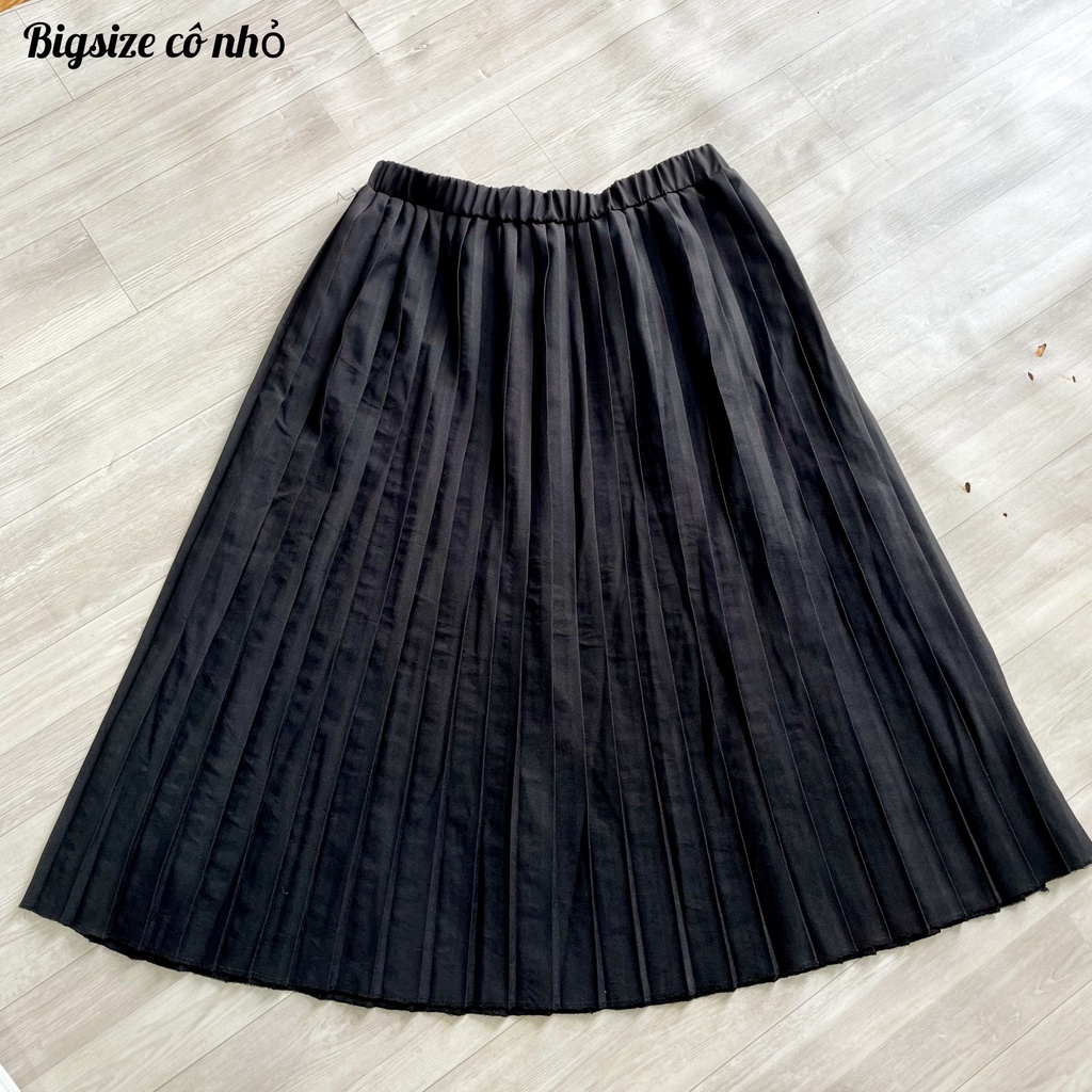 Chân Váy Dài BIGSIZE Midi Xòe Xếp Ly Lưng Cao Dáng Chữ A Công Sở,Chân Váy Xếp Ly Dài chất tuyết mưa Che Bụng MÃ CV12