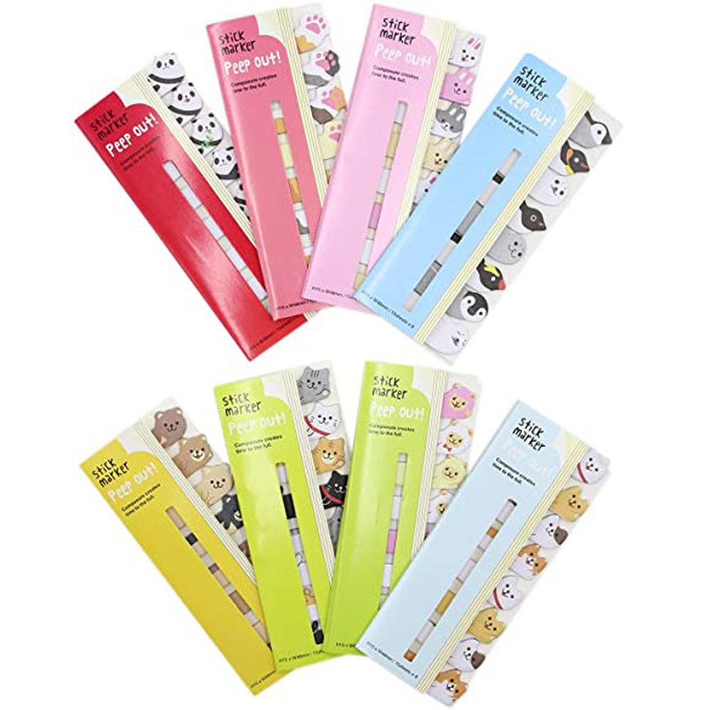 ELEGANT Giấy Dán Ghi Chú Họa Tiết Động Vật Hoạt Hình Sáng Tạo