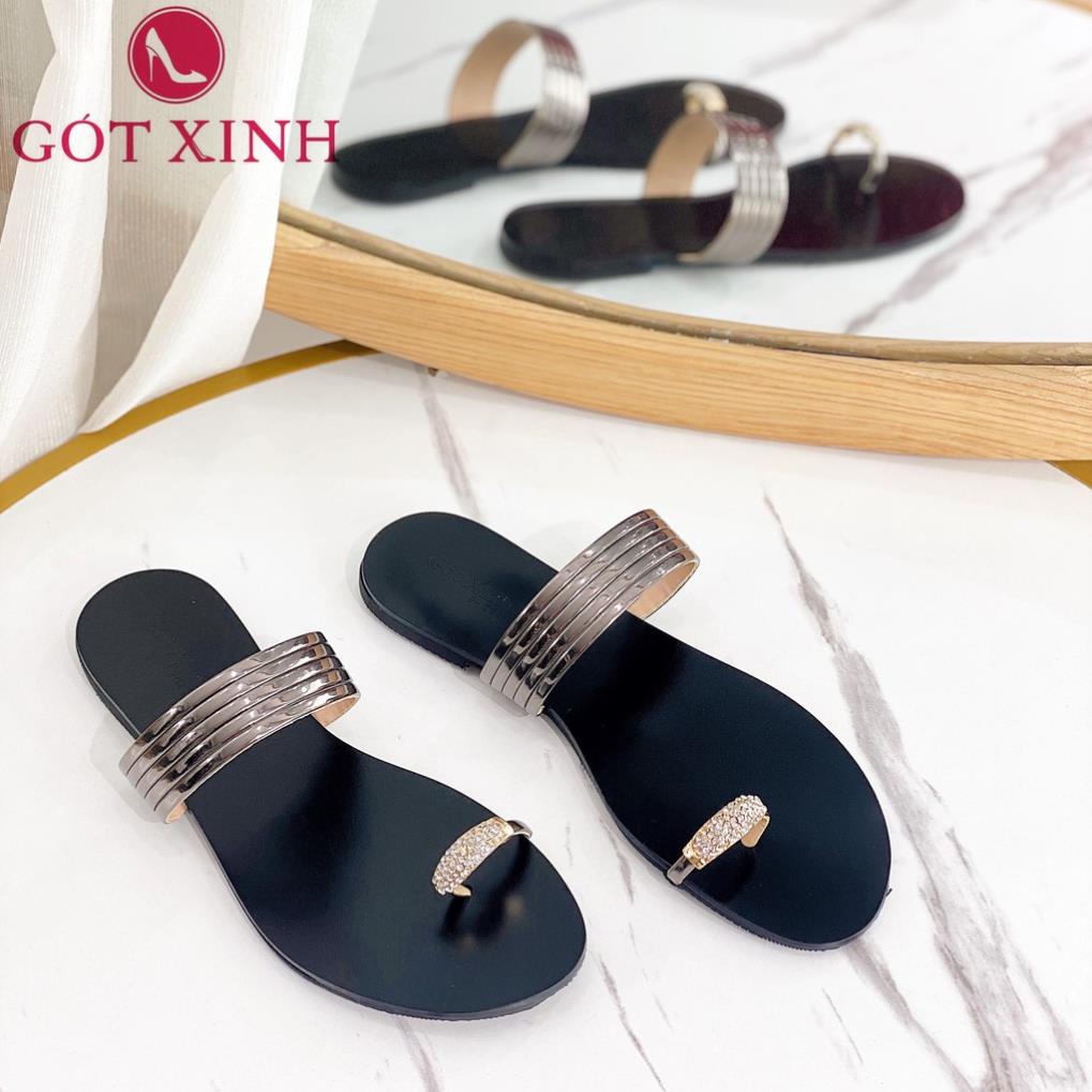 Dép xỏ ngón nữ GÓT XINH D61 quai ngang đế 2 lớp XPY