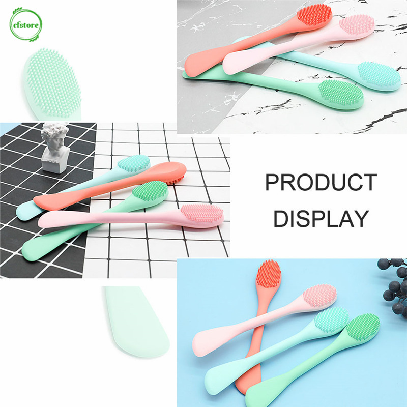 [Hàng mới về] Cọ bằng silicon thiết kế hai mặt hỗ trợ mát xa làm sạch lỗ chân lông đa năng
