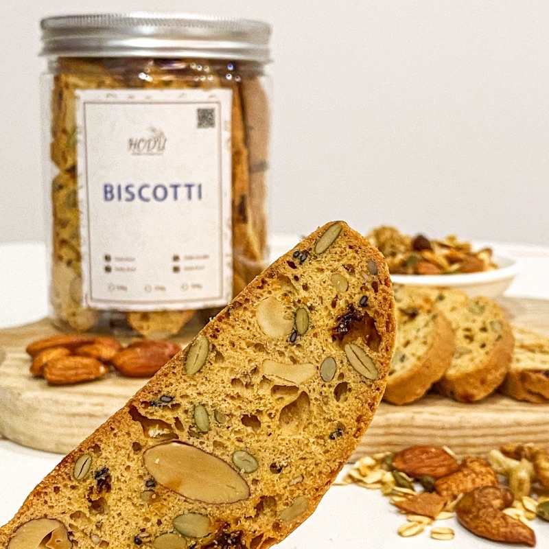 500g Biscotti truyền thống nguyên cám, bánh ngũ cốc nướng ăn kiêng không đường | HODU - Thế giới đồ ăn healthy