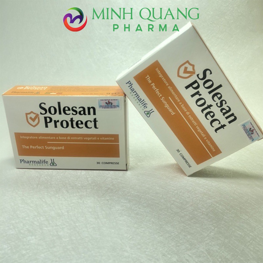 Viên uống chống nắng SOLESAN PROTEC giảm tác hại của ánh nắng lên da, chống lão hóa da