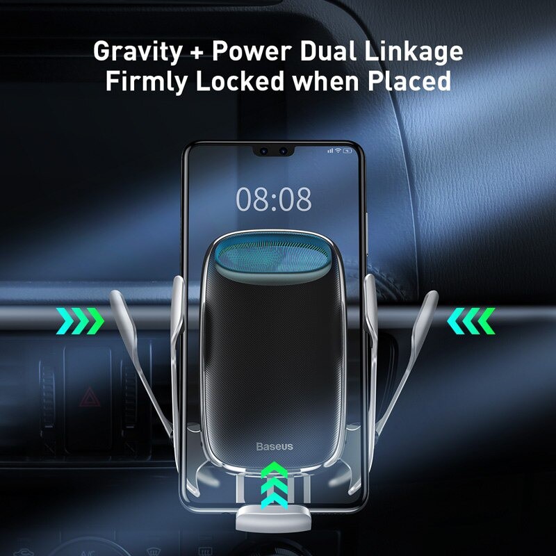Bộ đế giữ điện thoại tích hợp sạc nhanh không dây dùng cho xe hơi Baseus Milky Way Electric Bracket Wireless Charger 15W | BigBuy360 - bigbuy360.vn