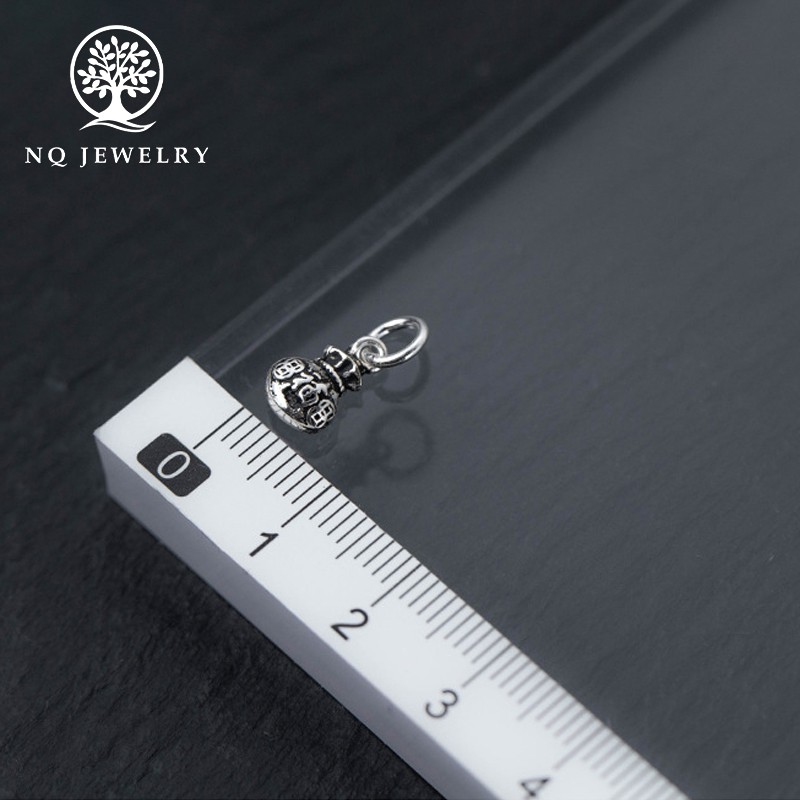 Charm bạc túi tiền xu cổ mặt treo - NQ Jewelry