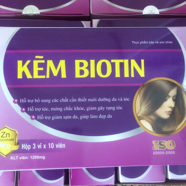 VIÊN UỐNG KẼM BIOTIN ( NGĂN NGỪA GÃY& RỤNG TÓC)