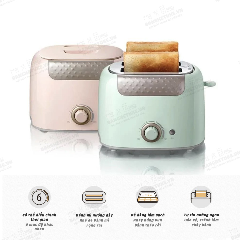 [BH 18 THÁNG] [TẶNG ĐẦU CHUYỂN] Máy nướng bánh mì sandwich Bear DSL-601 chính hãng tiện dụng