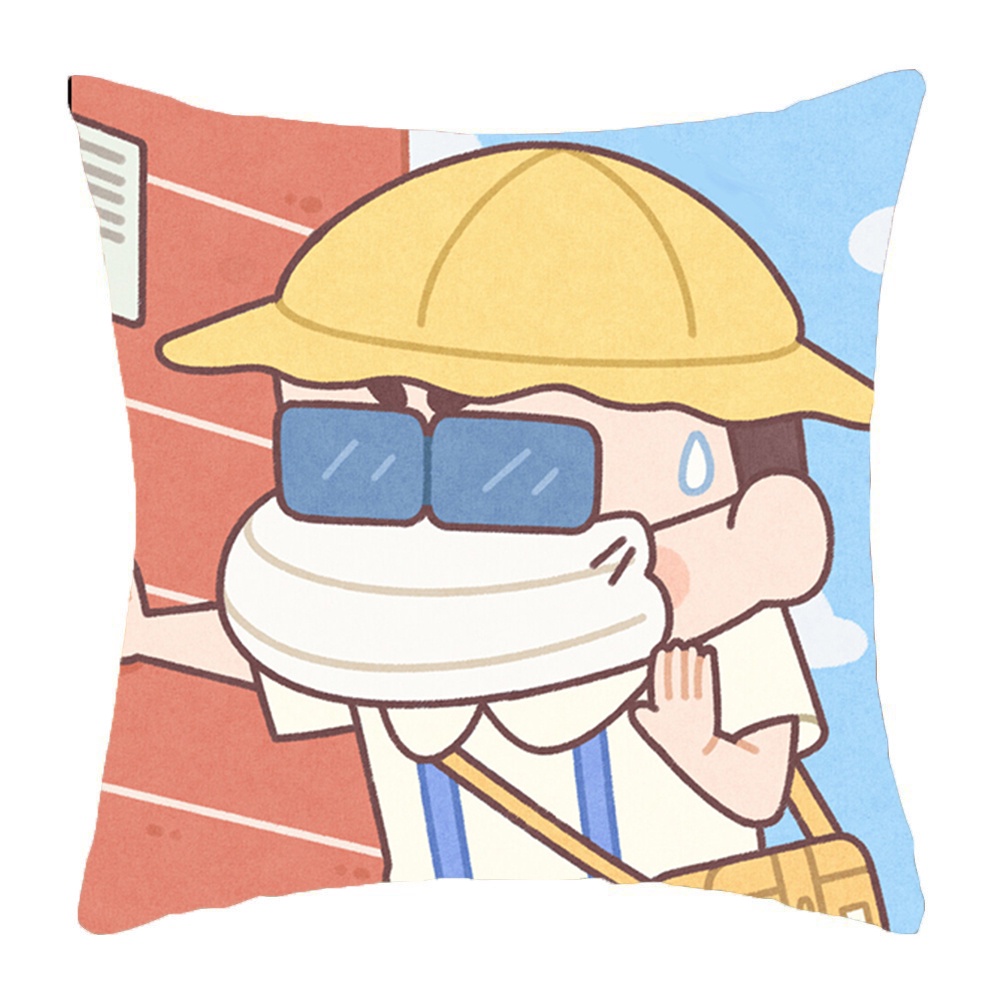 Gối in hình CRAYON SHIN-CHAN Shin Cậu Bé Bút Chì chibi anime xinh xắn tiện lợi chất đẹp
