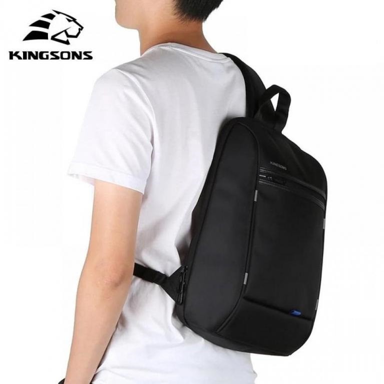 Balo đeo chéo 13.3" Kingsons KS3165 có USB sạc, chống trộm, chống nước, chống shock