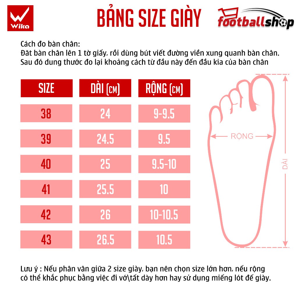 Giày Đá Bóng Qh19 - Neo Chính Hãng Wika Thiết Kế Tỉ Mỉ Hình Vân Sóng Tinh Tế Hỗ Trợ Kiểm Soát ( TẶNG TÚI )