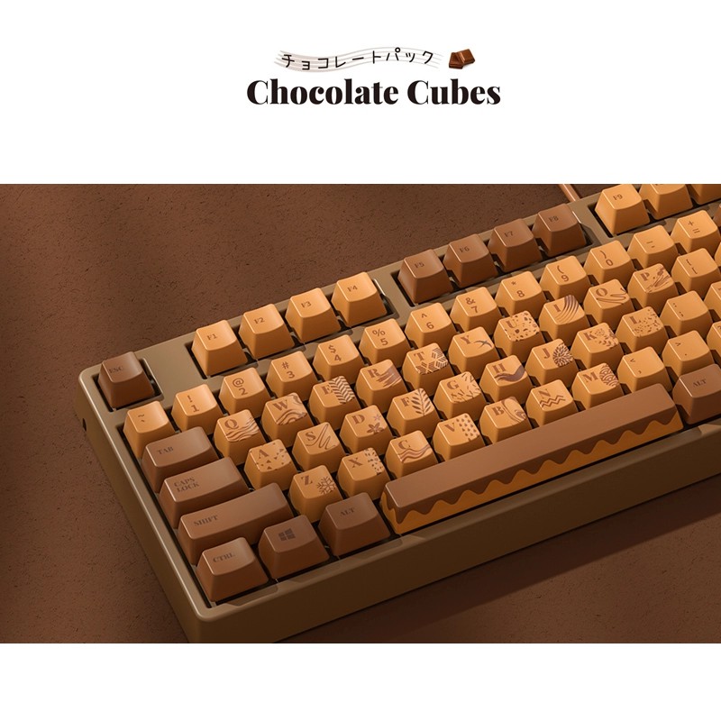 Bàn phím cơ có dây Mofii AJAZZ Chocolate Cubes 104 - Hàng chính hãng