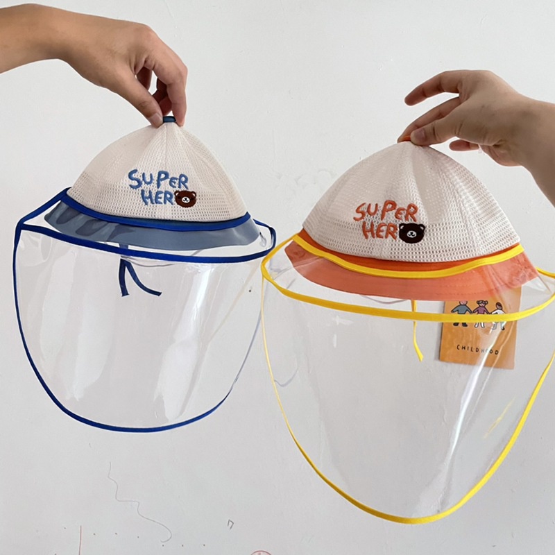 Mũ Tai Bèo Chống Rơi Thoáng Khí In Hình Gấu 7en Cho Bé