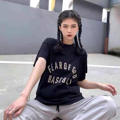 Áo fear of god baseball essentials vải cotton áo from rộng nam nữ cổ tròn mẫu mới 2022 Semir