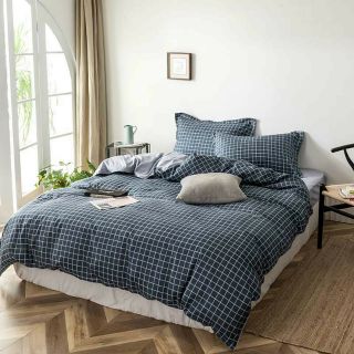 Bộ Chăn Ga Gối Ô Xám Cotton Poly