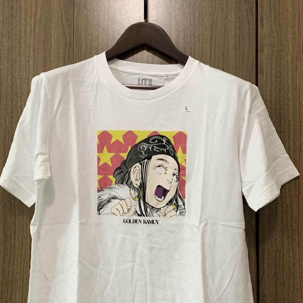 Uniqlo tide brand pop comic gold breath short knuckle print casual short-sleeved T-shirt for men and women