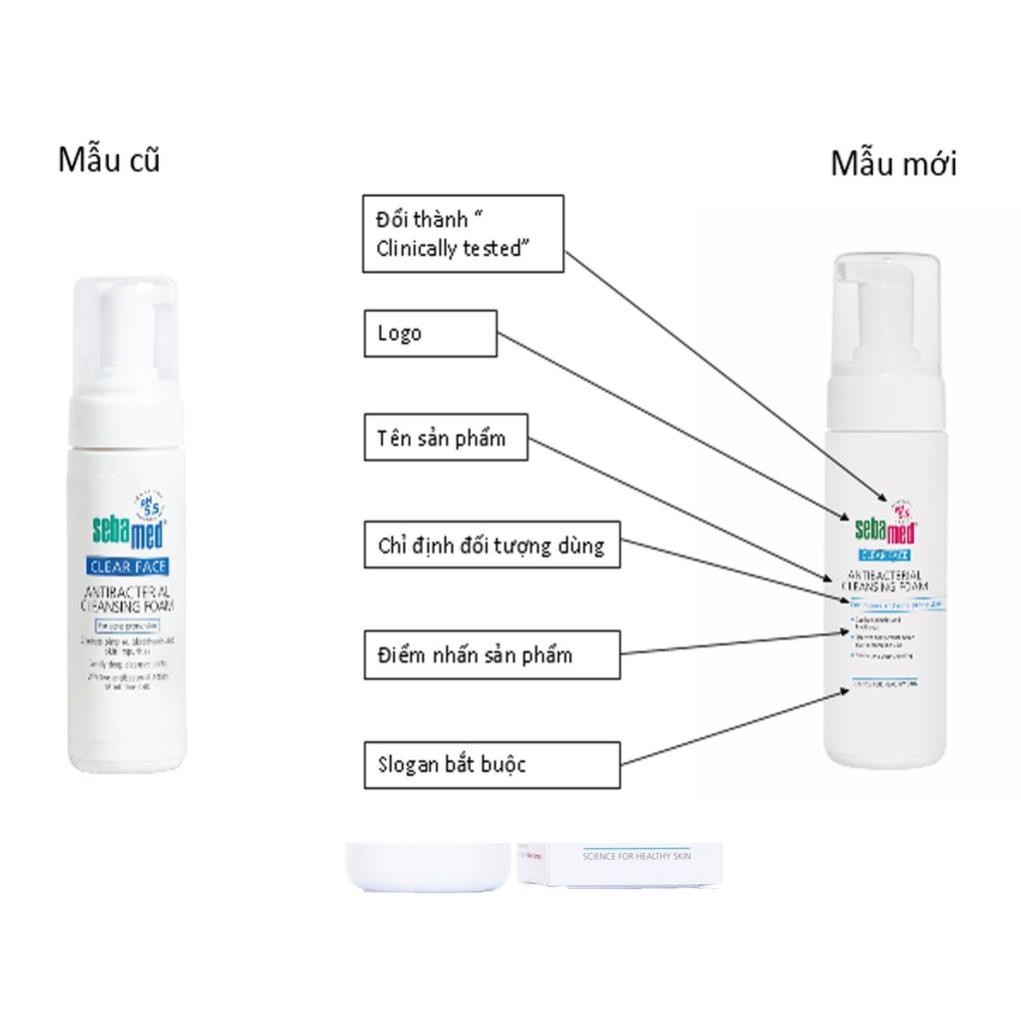 Sữa Rửa Mặt Kháng Khuẩn Dành Cho Da Mụn Sebamed Antibacterial Cleansing Foam pH5.5 (50ml) - SCF01B