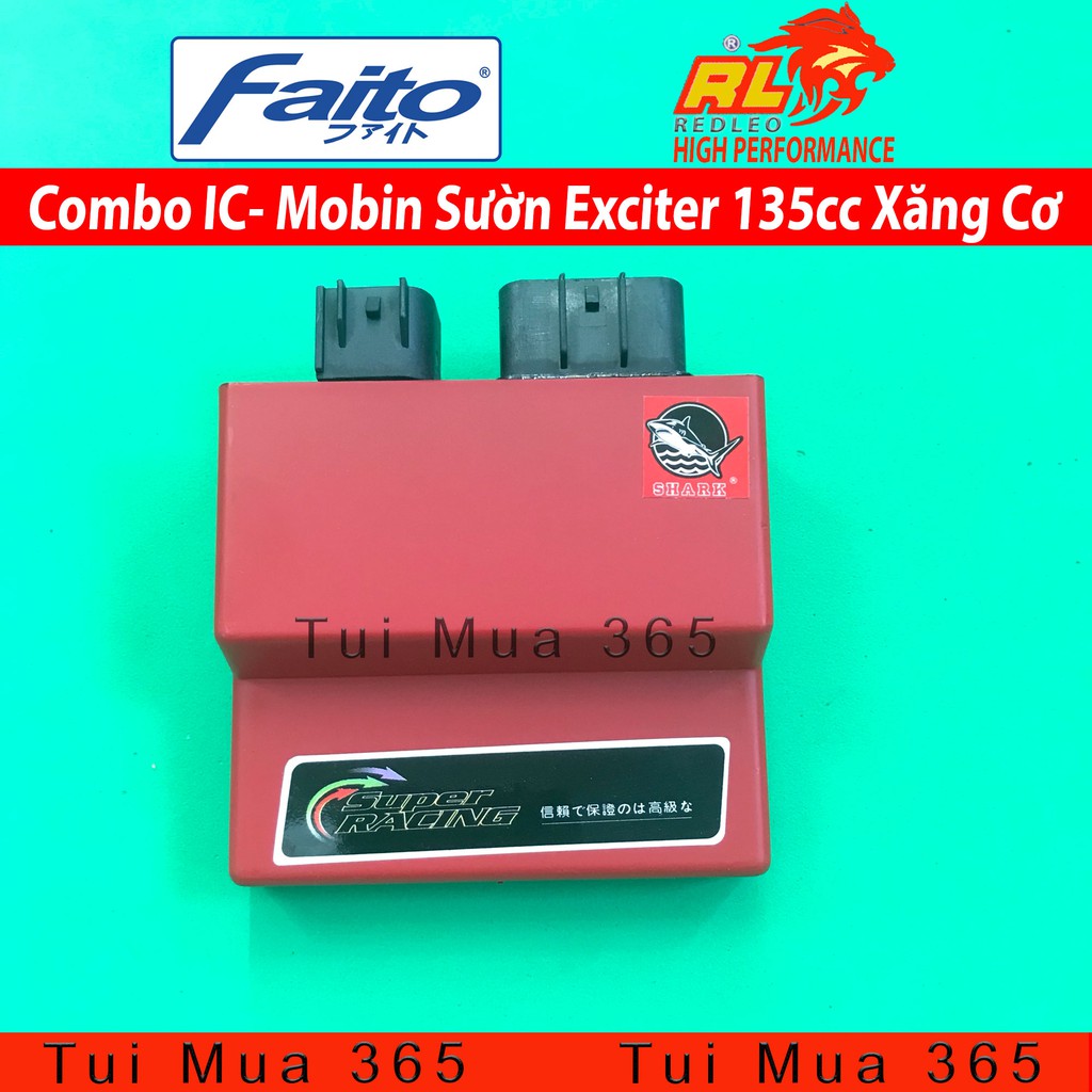 Combo IC Shark và Mobin Sườn Faito độ Exciter 135cc Xăng Cơ ( Malaysia )