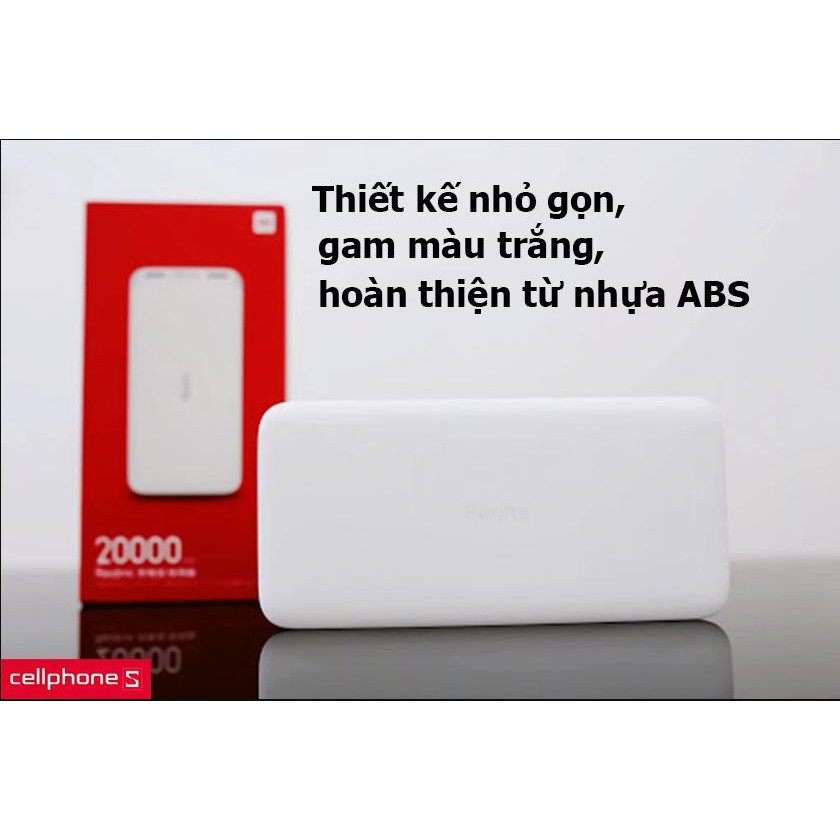 Pin sạc dự phòng Xiaomi Redmi 10000MAH - Hàng Chính Hãng - Cổng sạc nhanh - Bảo hành 3 năm 1 đổi 1 trong 7 ngày