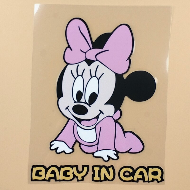 Miếng Dán Trang Trí Xe Hơi Họa Tiết Hoạt Hình Mickey / Vịt Donald Dễ Thương Kích Thước 14x11cm D10