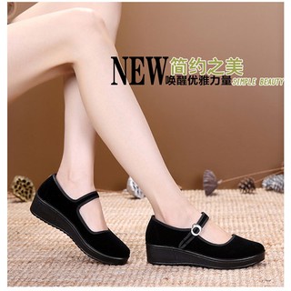 Giày búp bê nữ có quai đế cao