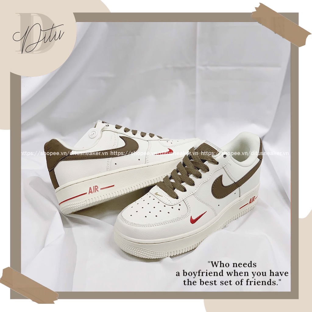 Giày_Nike Vệt Nâu Nam Nữ, Giày AF1 Thời Trang Hàng Đẹp Full Box