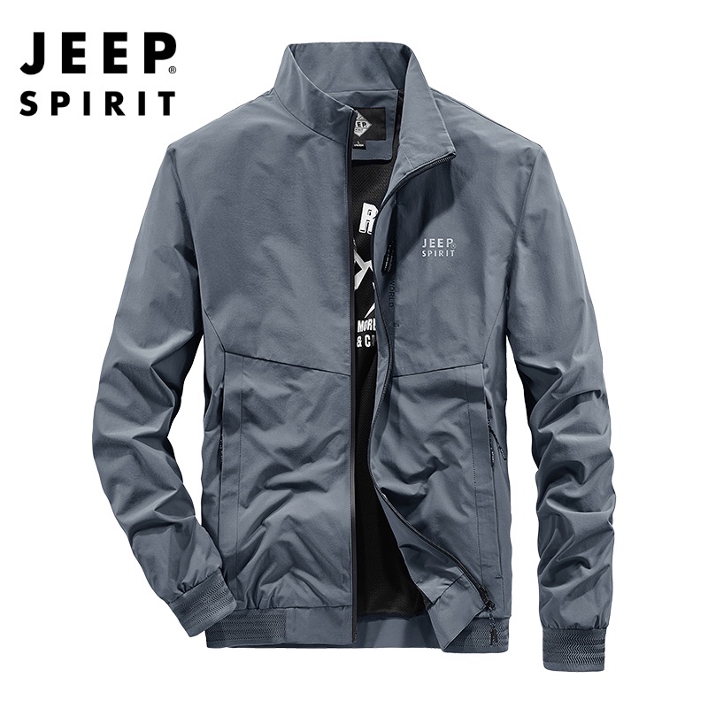 JEEP Áo Khoác Cổ Đứng Thiết Kế Mỏng Năng Động Thời Trang Dành Cho Nam
