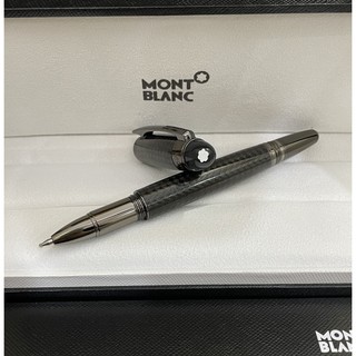 Bút Bi Lăn Sợi Pha Lê Đen Mont blanc Starwalker