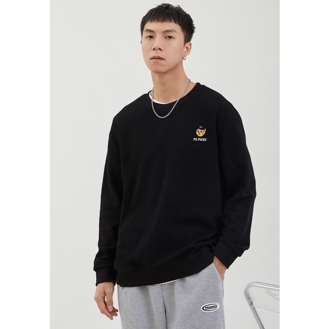 Áo Nỉ Dài Tay Nam Nữ Phong Cách Hàn Quốc Cổ Tròn Trẻ Trung, Áo Thun Nam Nữ Dài Tay Thu Đông