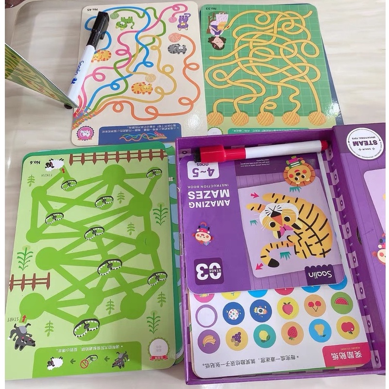 Tìm mê cung cho bé 2-5 tuổi hãng Saalin - Trò chơi phát triển trí não, phát triển tư duy cho bé - Đồ chơi đầy nhà