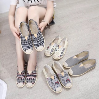 Giày lười vải nữ