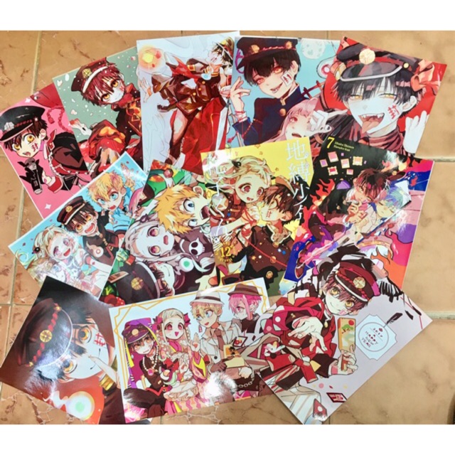 Poster a4  jibaku shounen hanako-kun combo 5 tấm khác nhau