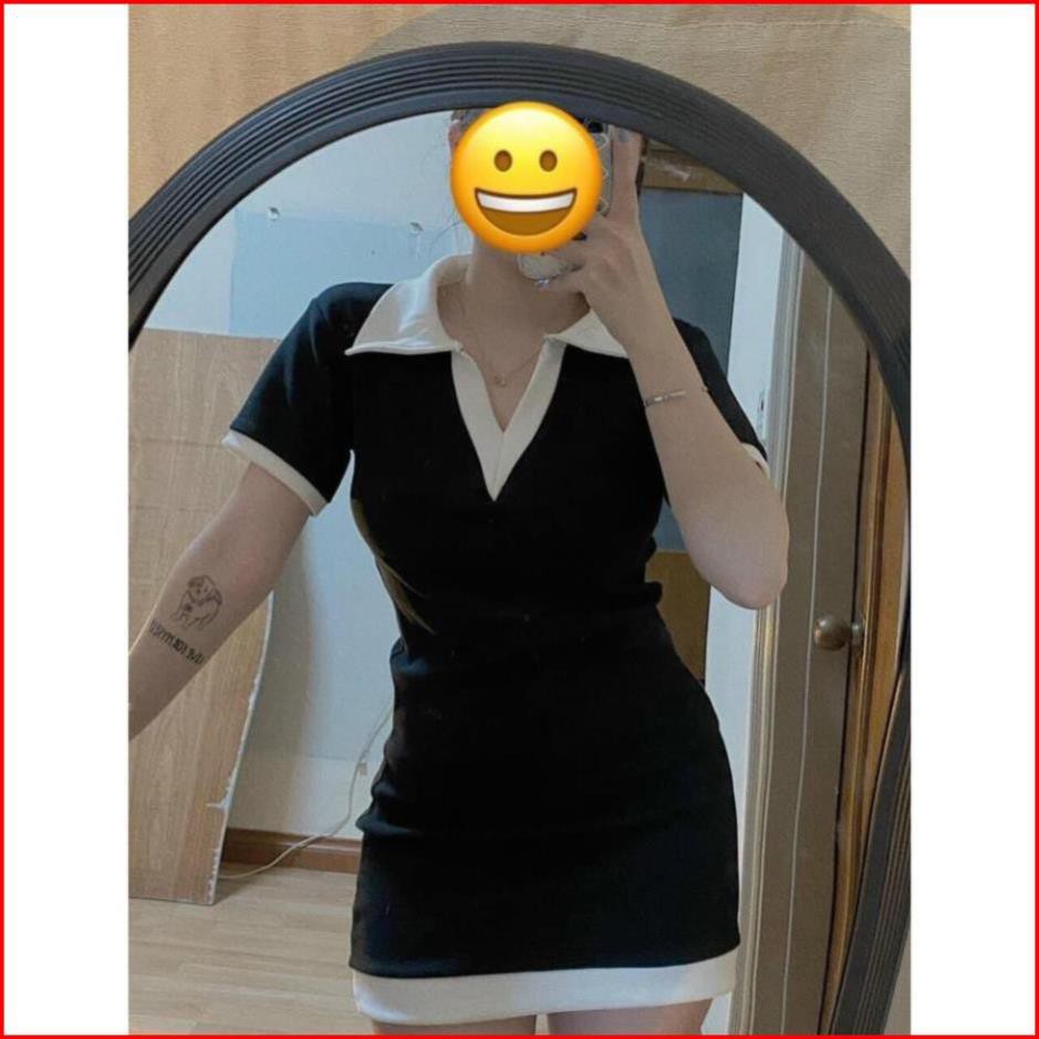 Váy Body, Váy Nữ Dáng Polo Cổ Trắng Khoét Ngực  Hàng Loại 1 | BigBuy360 - bigbuy360.vn