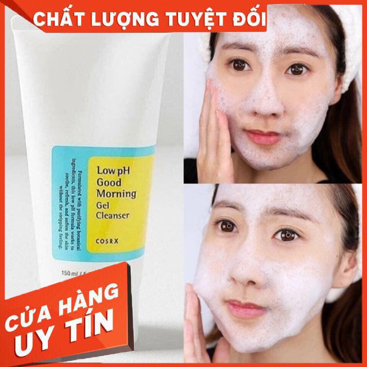 [Hỏa tốc TPHCM INBOX] Sữa rửa mặt dạng gel CORSX Low PH Good Morning Gel Cleanser 150ml sạch dịu nhẹ, giảm mụn viêm
